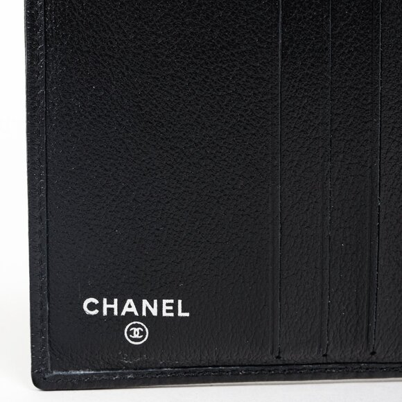 Chanel Camellia Black Leather Compact Wallet - Picture 9 of 12
